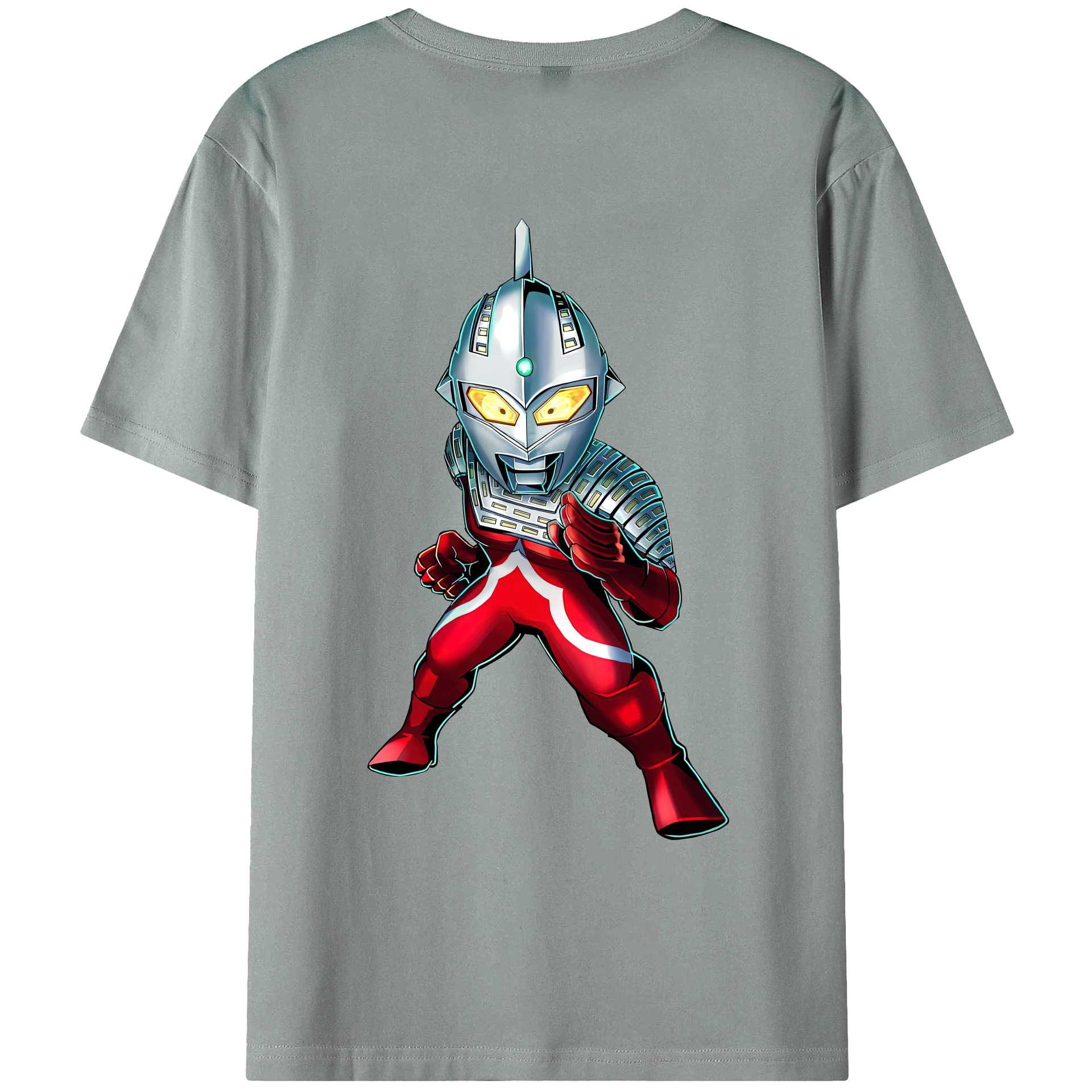 （画像用） ウルトラマン Ultraman 綿100％ メンズ半袖Tシャツ（バックプリント） 通気性